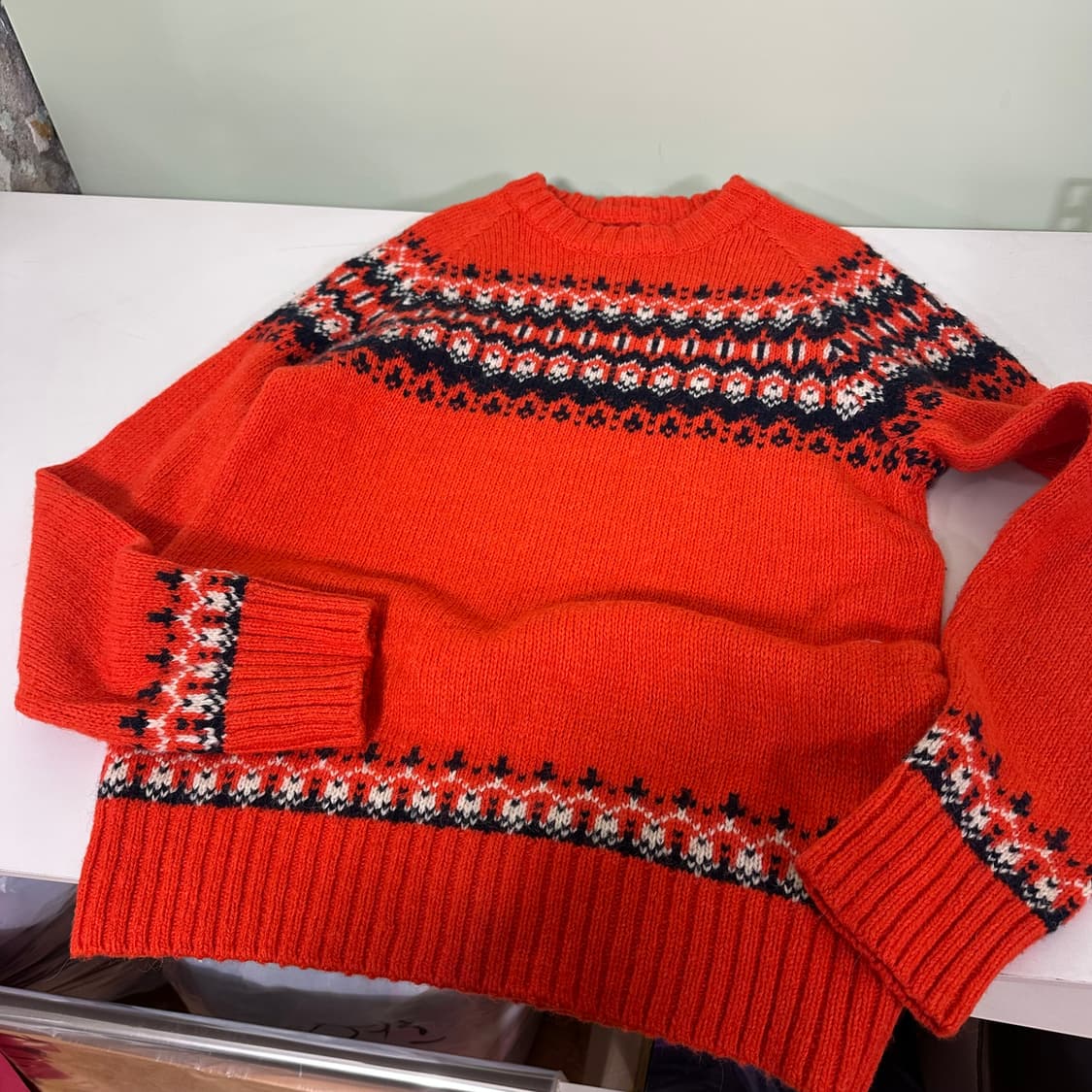 M H&M LOGG 알파카혼방 코랄 눈꽃니트 상품이미지2