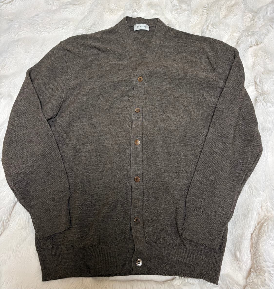 르메르 메리노 블렌드 가디건 모스 그린 멜란지 / M 상품이미지5