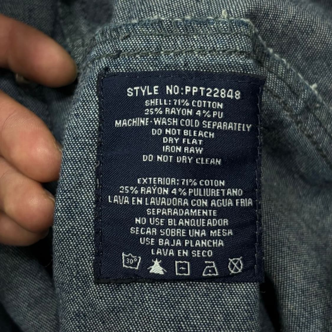 팻팜 디테일 데님팬츠 v2719  상품이미지10