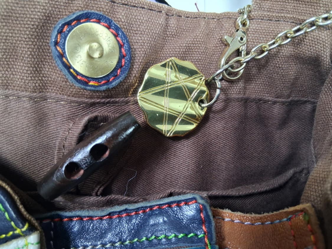 일본빈티지 색동칼라플 가죽패치워크 작은 숄더백 
일본빈티지 일본산
소재  상품이미지9