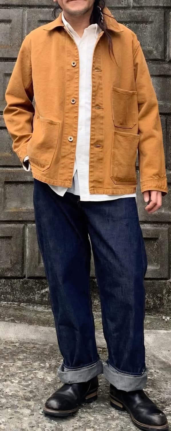 풀카운트 하드 캔버스 머스타드 초어자켓 상품이미지1