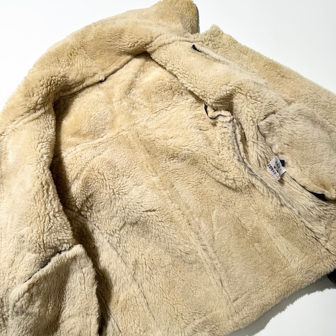 램스킨 시어링 무스탕 봄버 자켓 다크브라운 상품이미지7