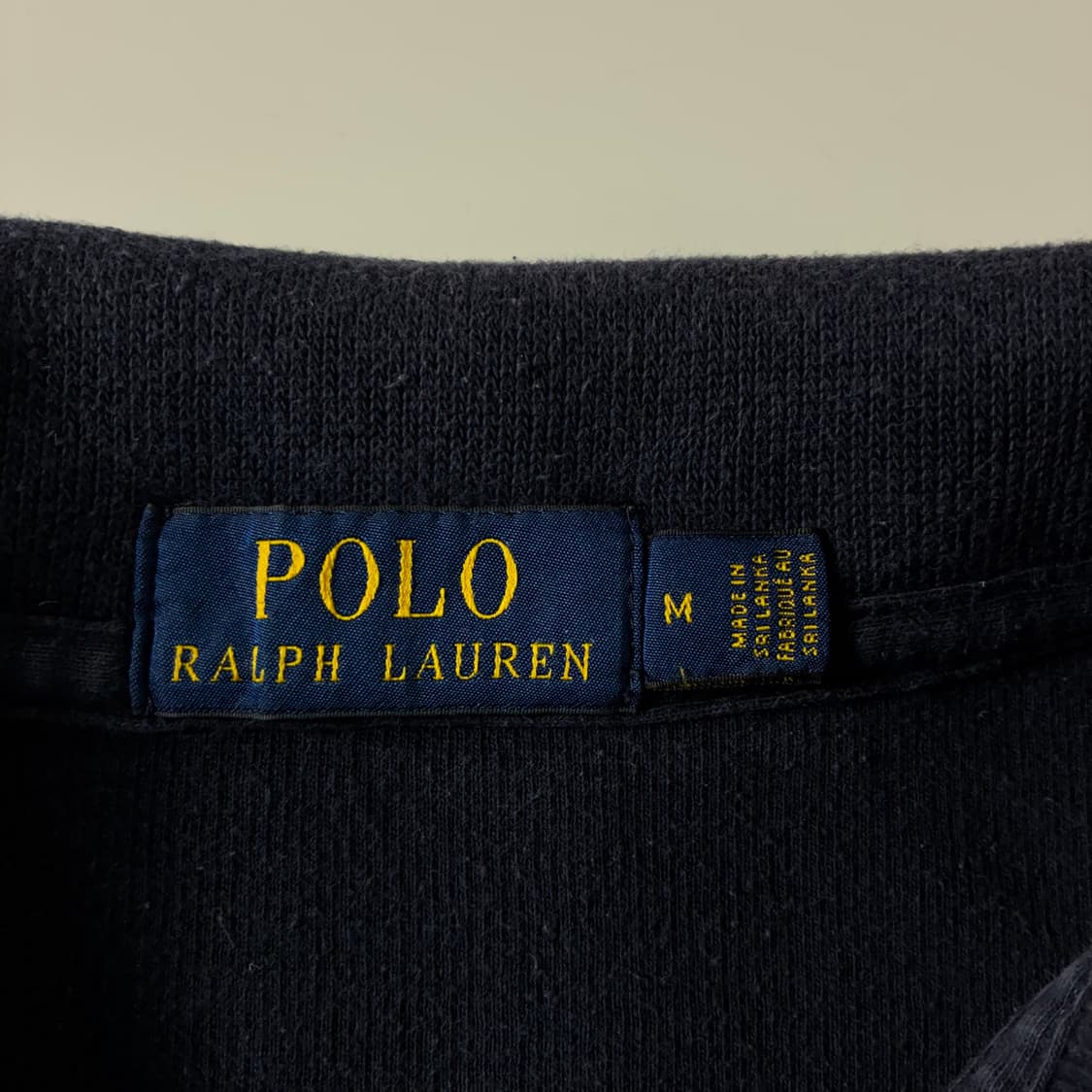 Polo  폴로 랄프로렌 자수 코튼 네이비 반집업 니트  상품이미지4