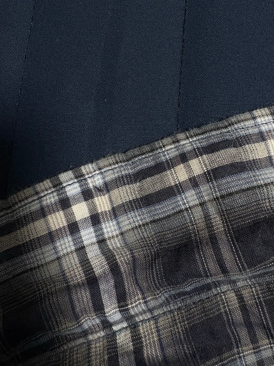 폴리테루 컨트리체크셔츠 워시드네이비 (재패니즈 패브릭) 상품이미지5