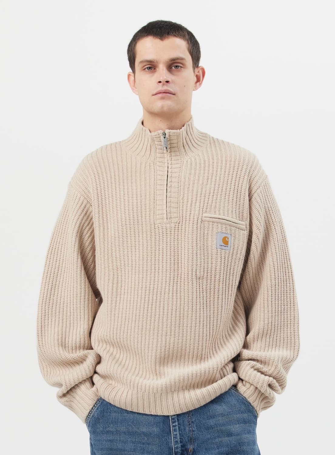 칼하트 하프집업 스웨터 S 상품이미지1