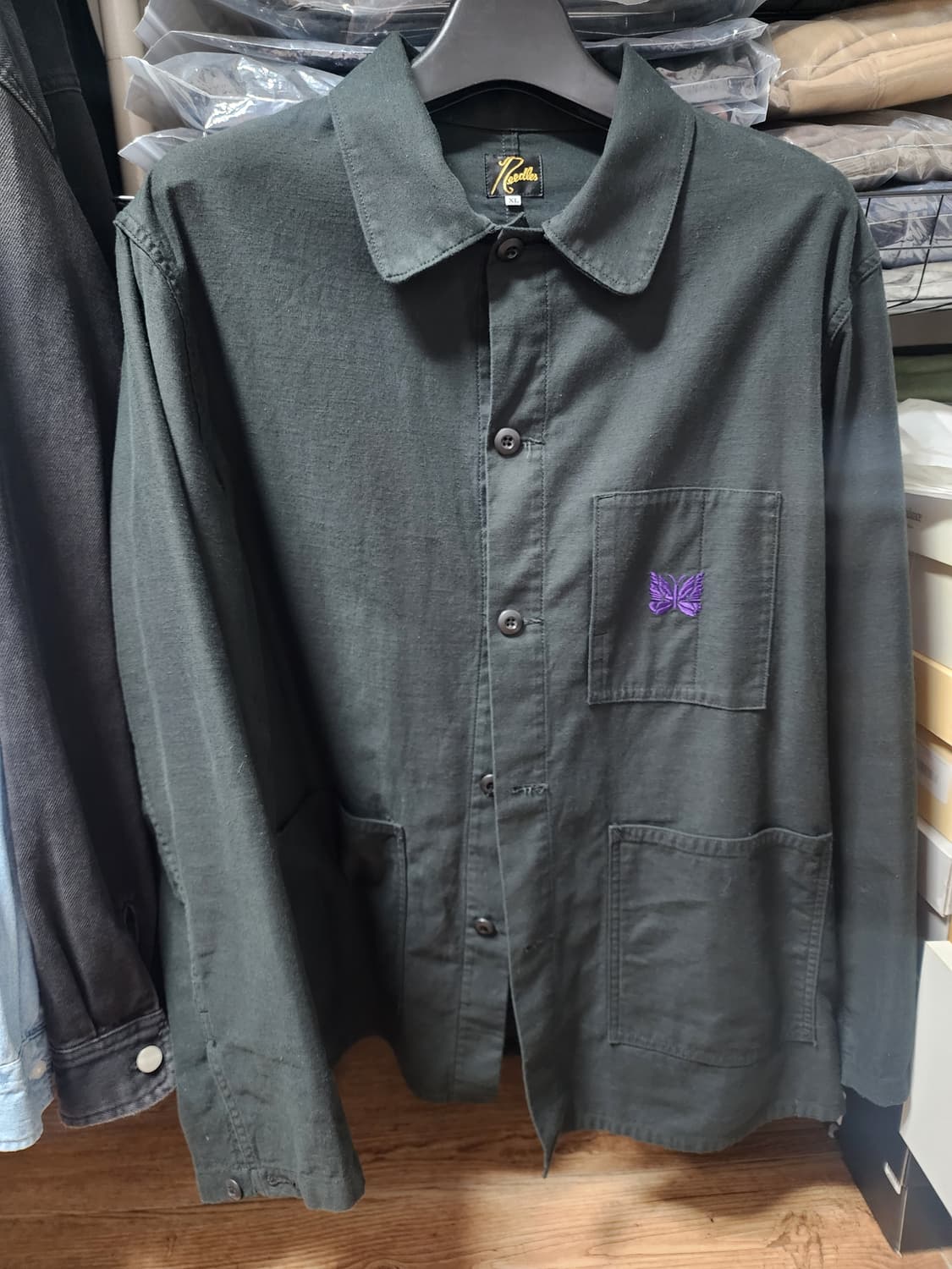 [XL] 니들스 D.N. 커버올 자켓 백사틴 블랙 상품이미지2