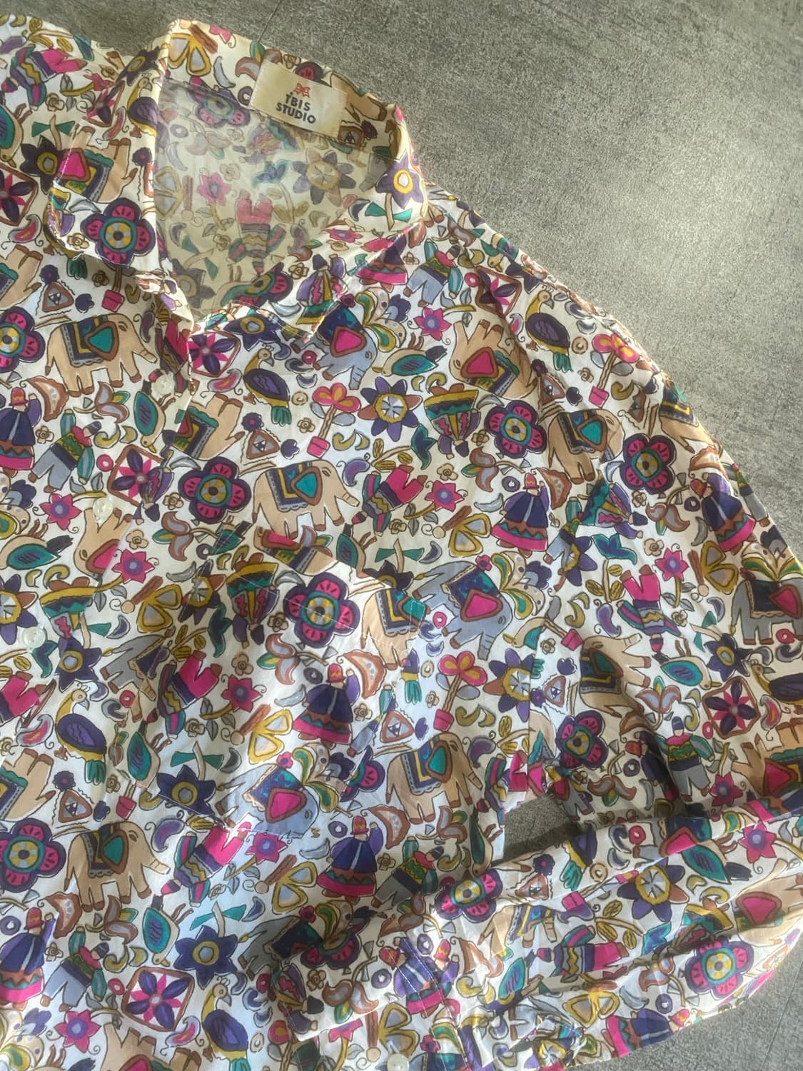 일본빈티지 Tbisstudio 오리엔탈보헤미안 인도풍 포켓셔츠 상품이미지2