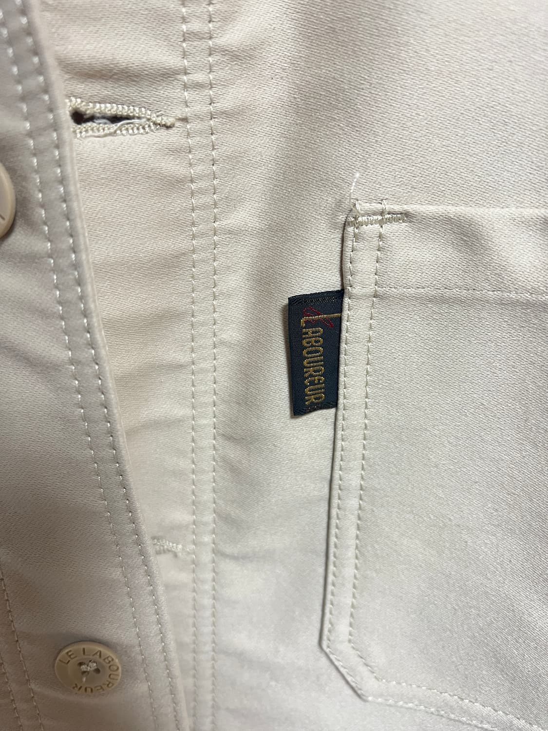 르라부어 몰스킨 아이보리 프랜치워크자켓(2) 상품이미지3