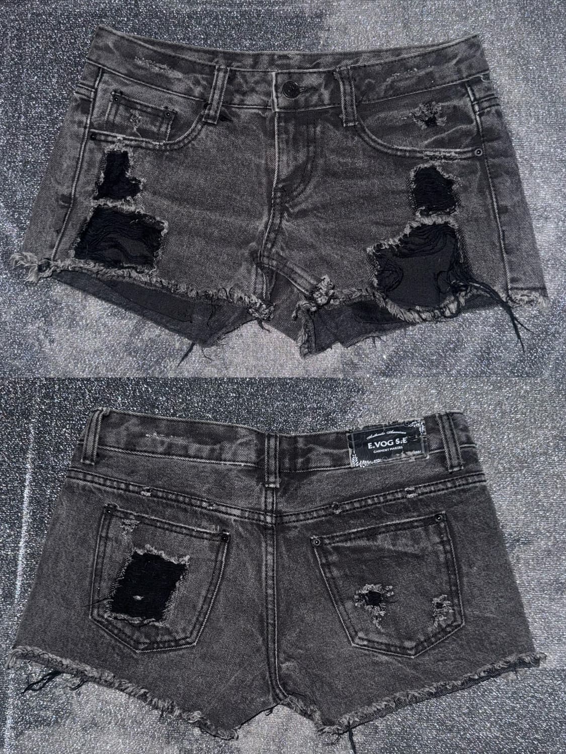 Ash black denim shorts 상품이미지1
