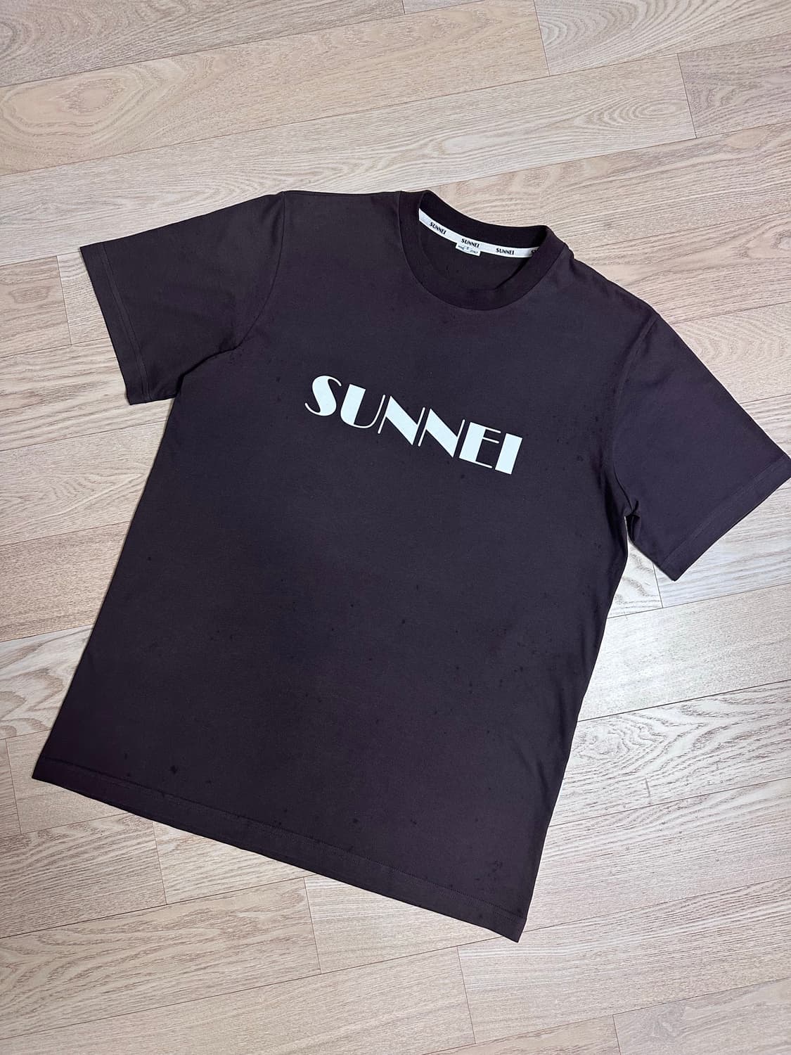써네이 sunnei 로고 반팔 티셔츠 브라운  S 사이즈 상품이미지1