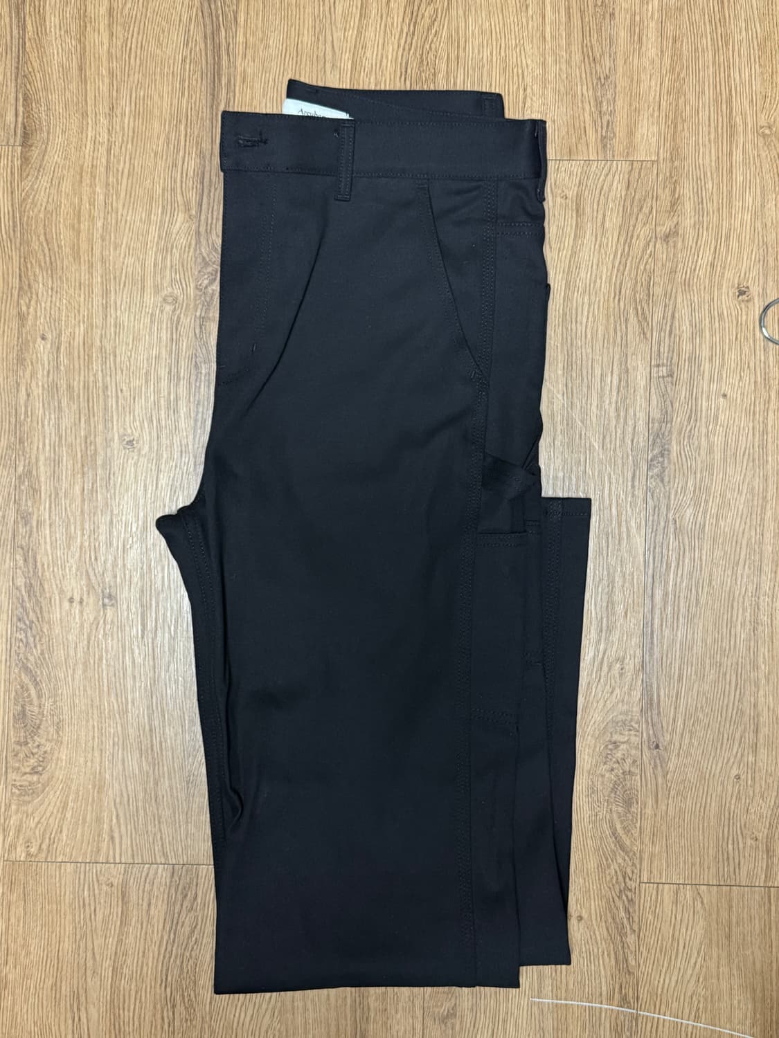 아르반 루터스 새깅 플레어팬츠 솔리드블랙 3사이즈 상품이미지4