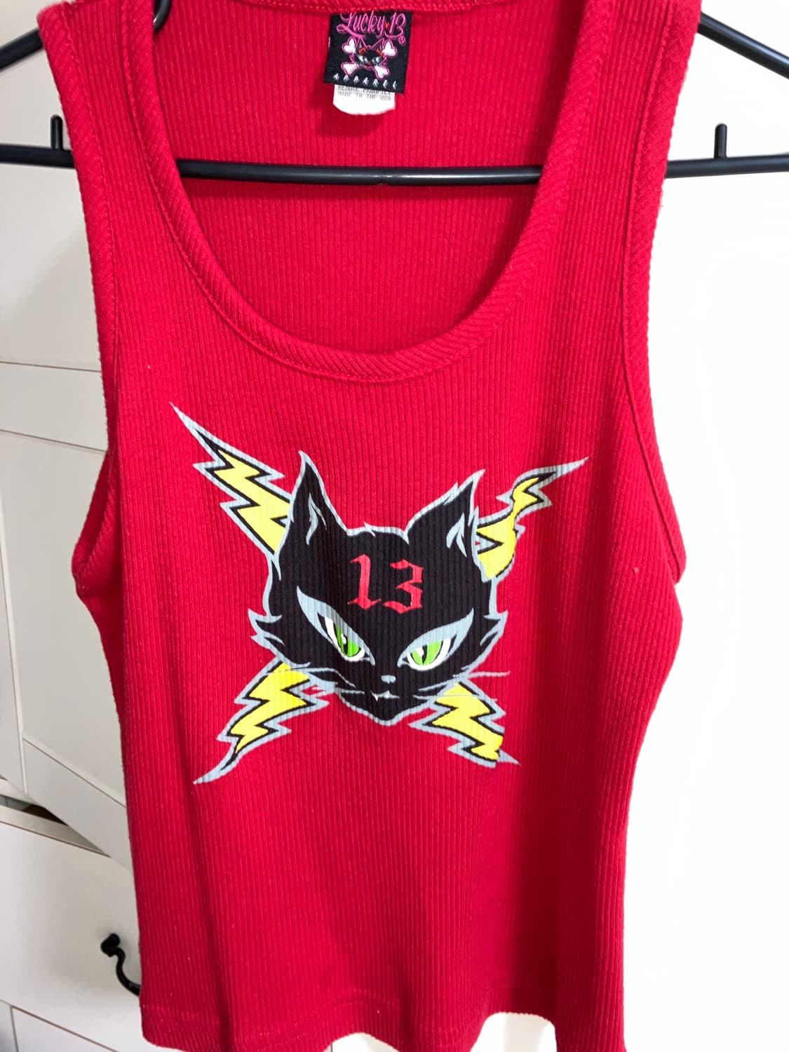 Lucky 13 red sleeveless tank top  상품이미지1