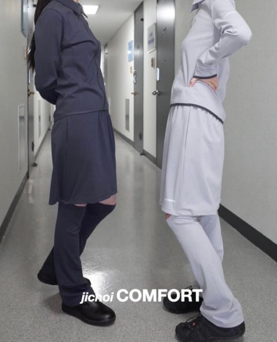 지초이컴포트 23-002 스커트팬츠 그래파이트 상품이미지1