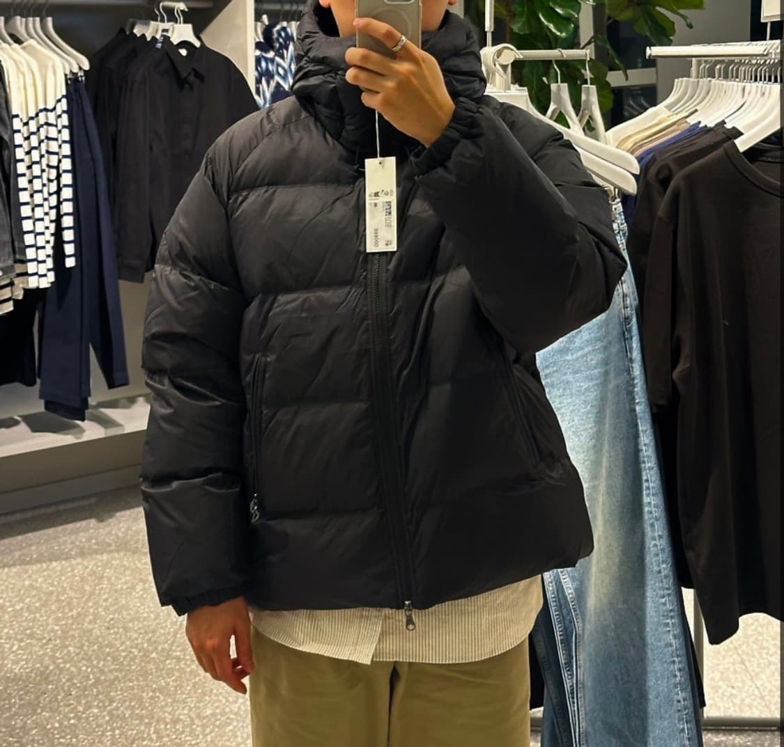 정가 40만) ARKET 아르켓 스포티 다운푸퍼패딩 블랙 상품이미지1