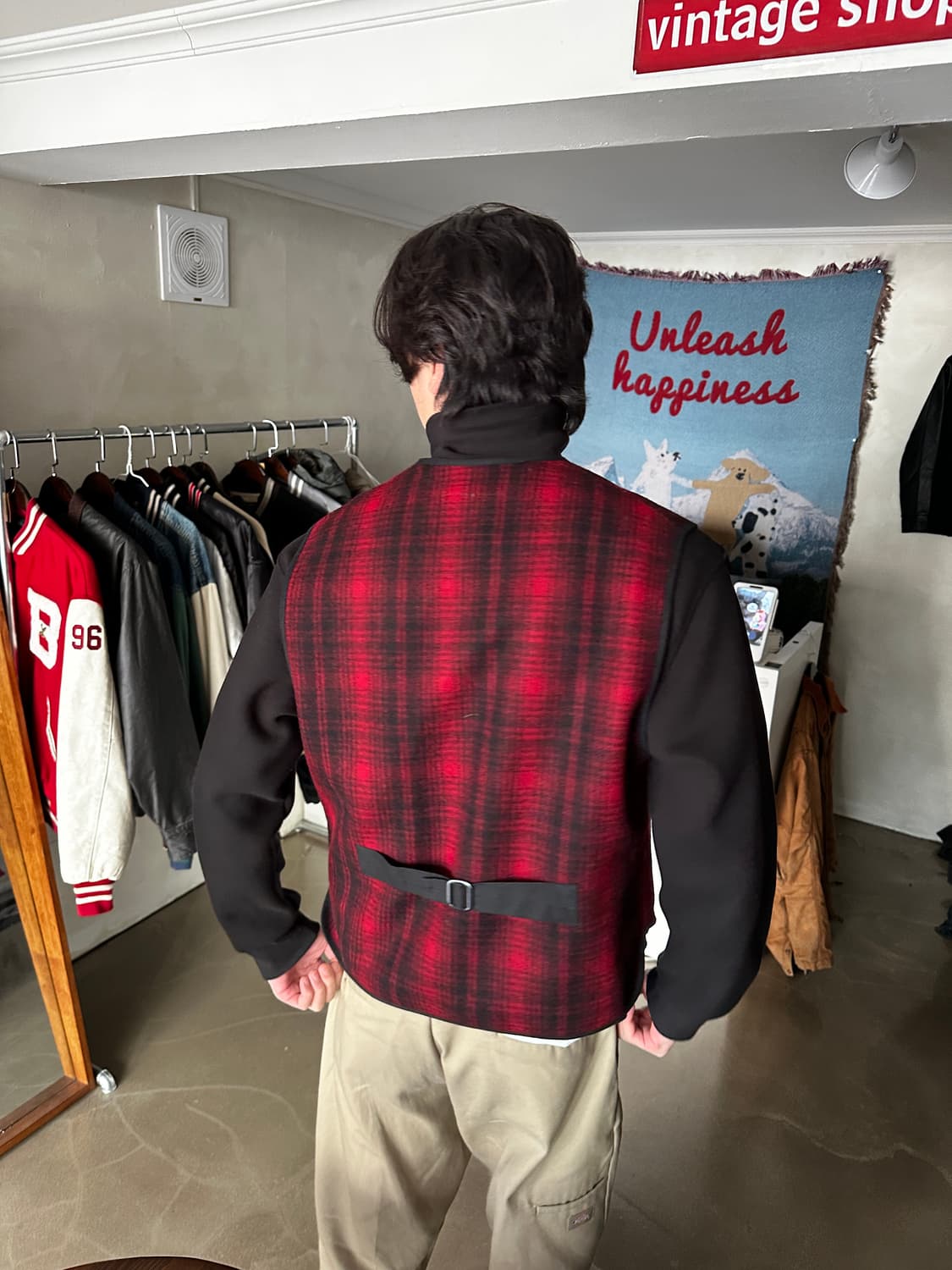 Woolrich u.s.a 울리치 울 체크 베스트 상품이미지6