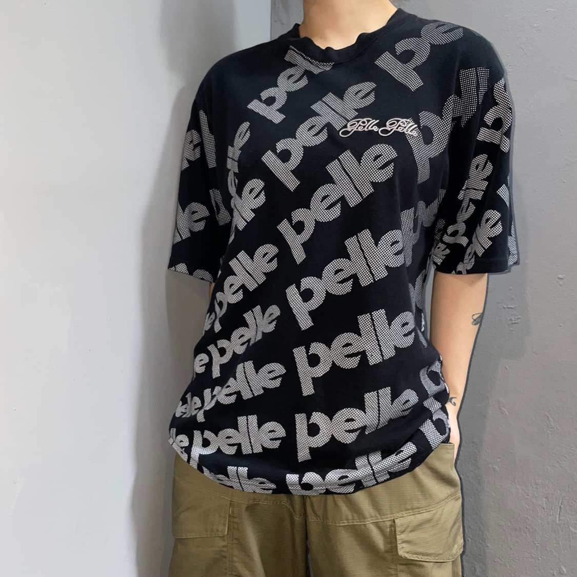 pellepelle 올오버 로고 반팔 티셔츠 상품이미지1