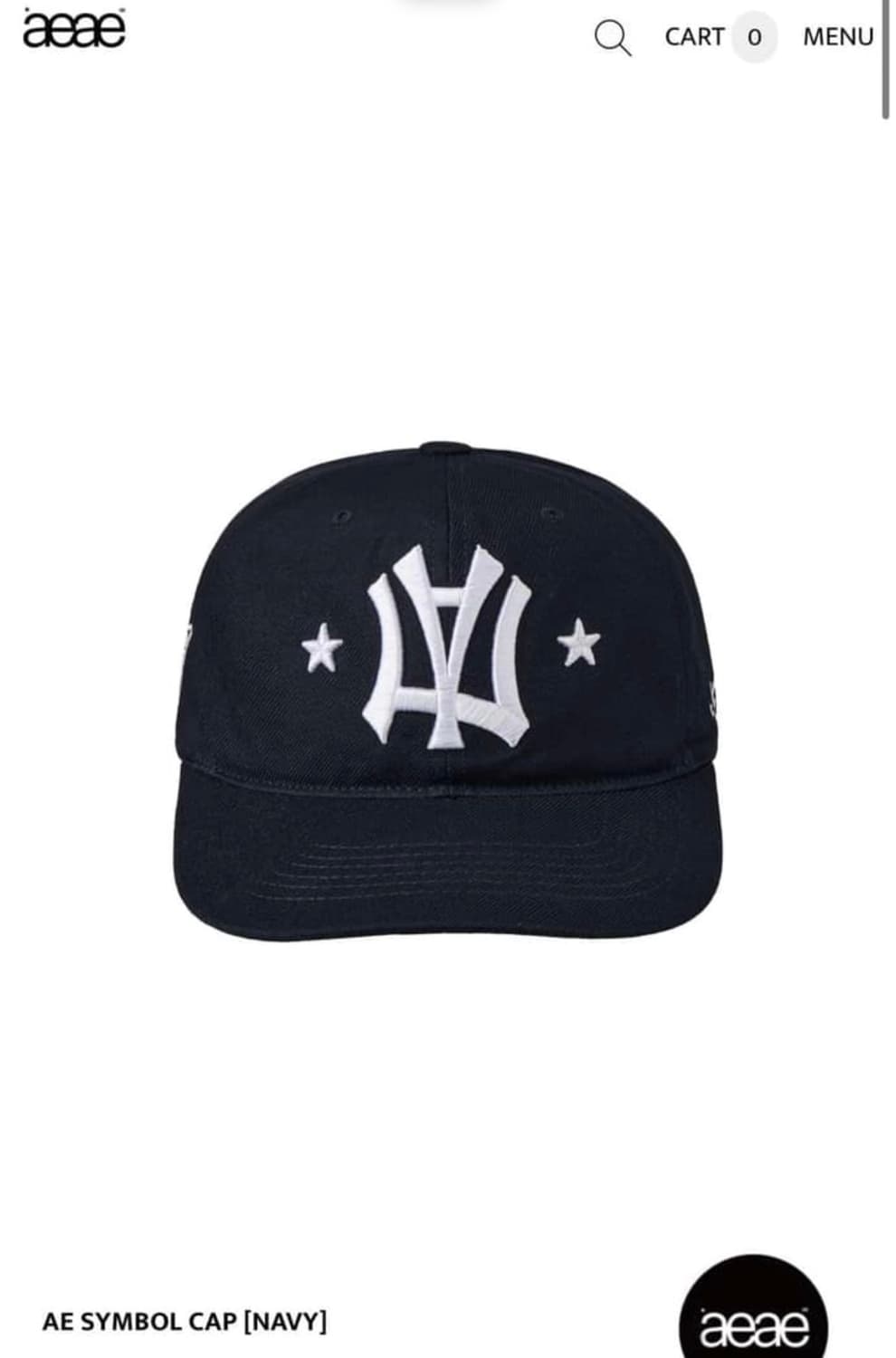 aeae AE SYMBOL CAP [NAVY] 상품이미지1