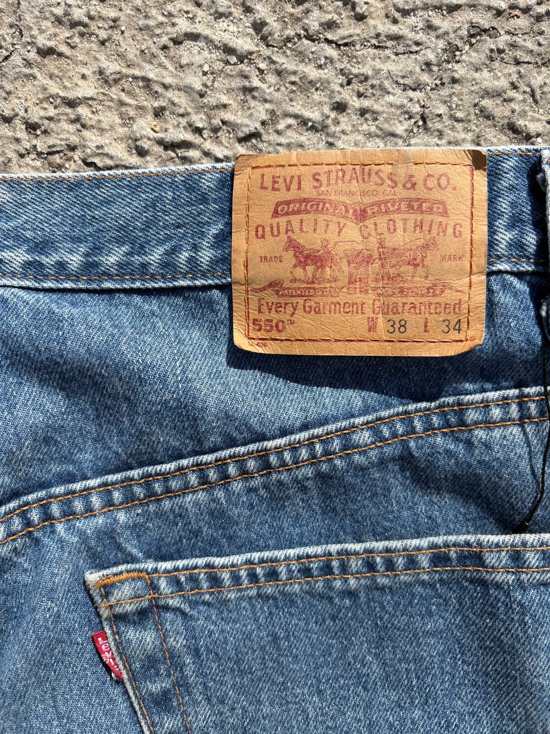 90's 리바이스 550 테이퍼드 데님팬츠 B97 상품이미지3