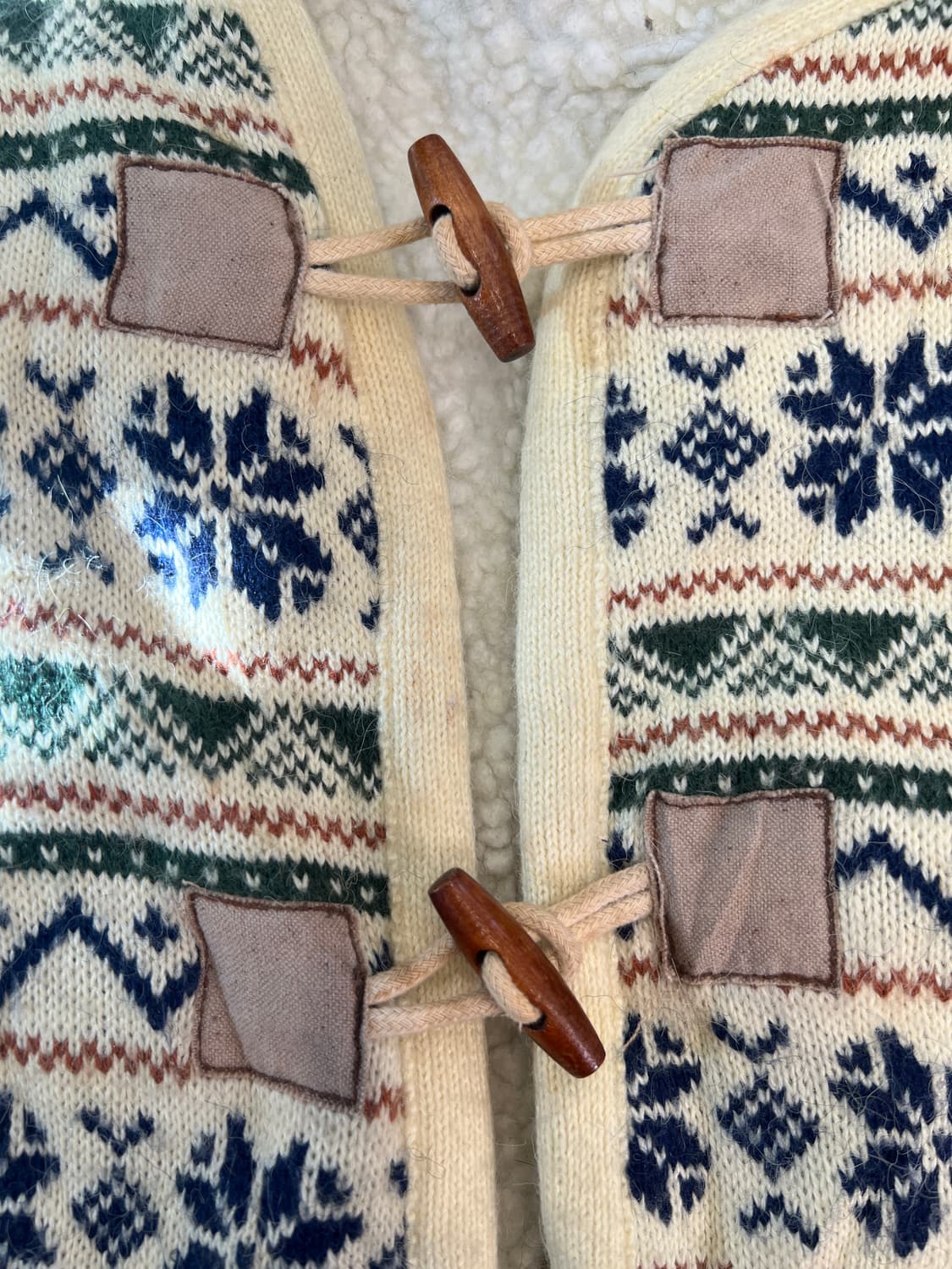 크림 빈티지 뽀글이 더플 자켓 상품이미지8