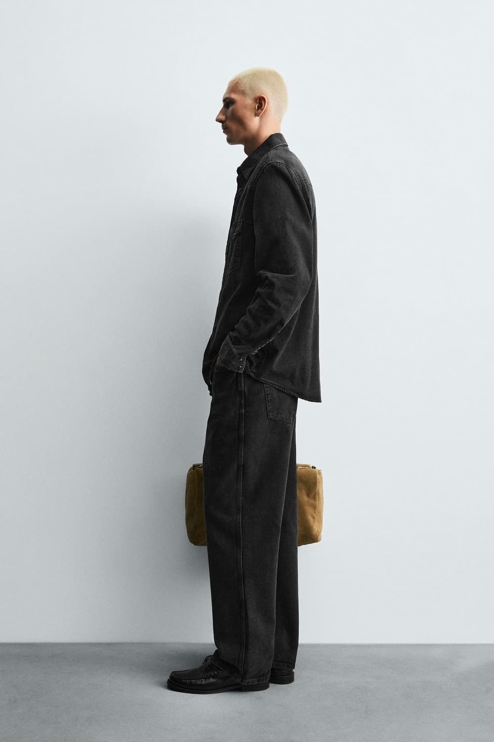 자라/ 데님 웨스턴 셔츠 블랙/ XXL 상품이미지4