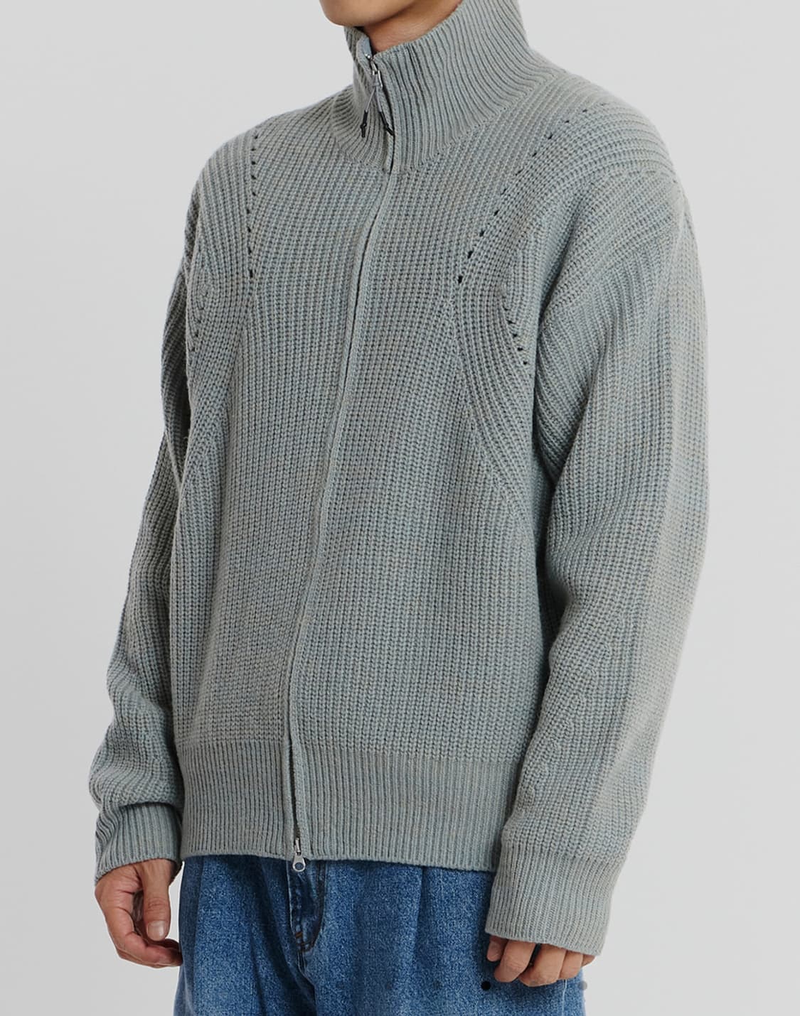 언어펙티드 집업 가디건 M 상품이미지3