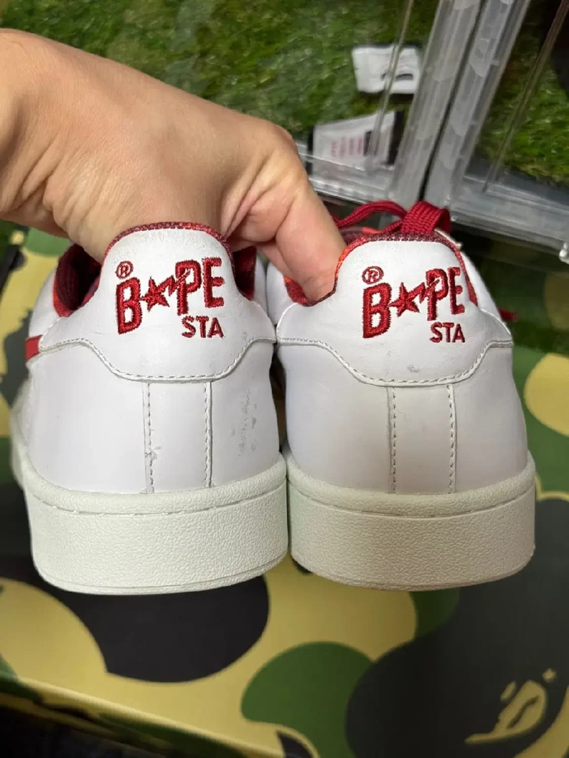 베이프 스컬 스타 레드 신발 275 상품이미지6