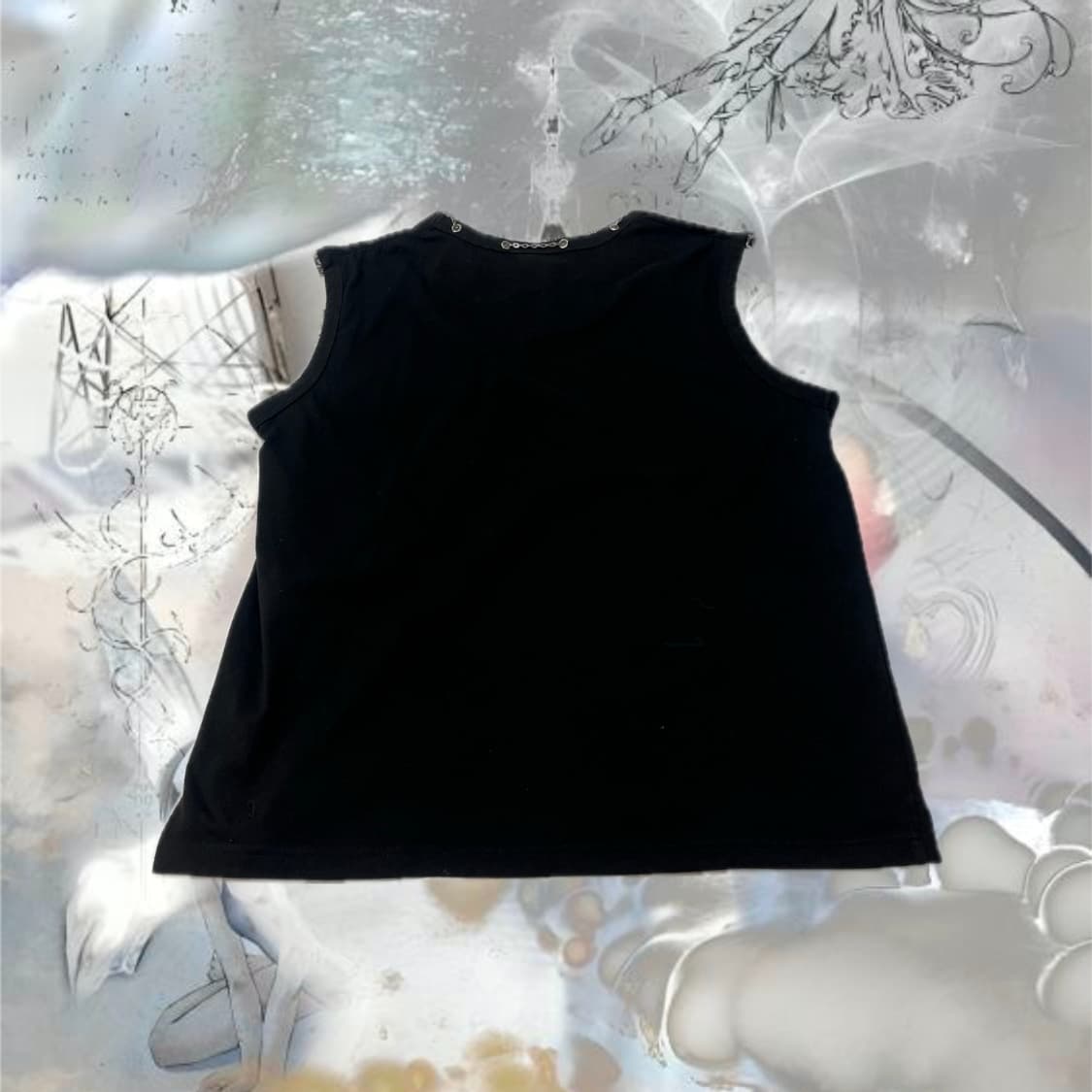 Punk Detail necklace sleeveless 상품이미지4