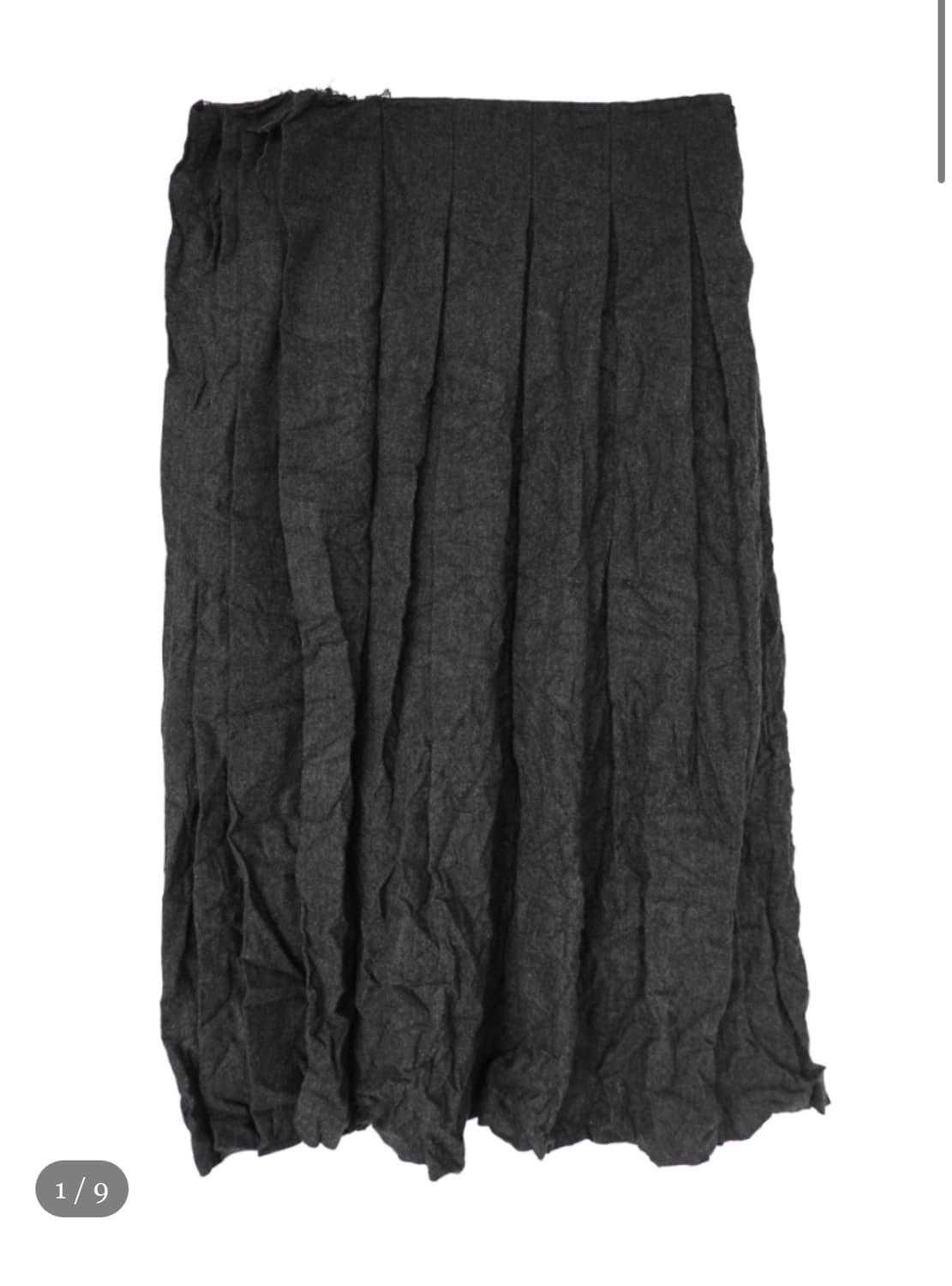 에옹쓰 Paper Wool Offbeat Pleats Skirt  상품이미지1