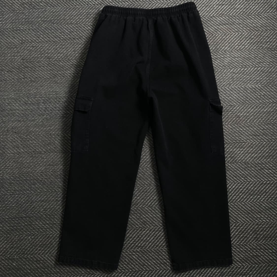 빈티지 루즈핏 데님 카고 팬츠 블랙o 4374 상품이미지5