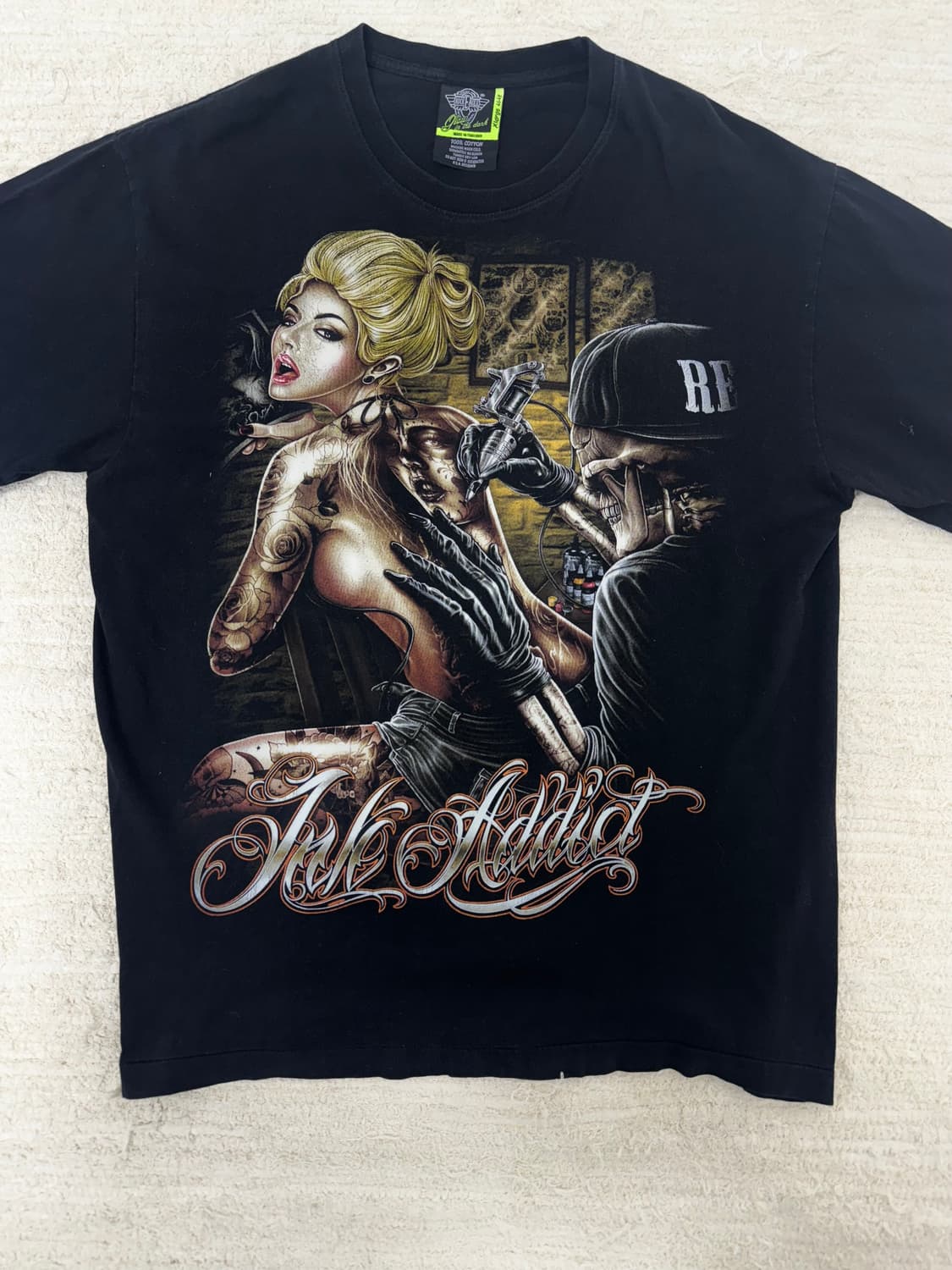 •Rock Eagle × Ink Addict 타투 그래픽 반팔 티셔츠 상품이미지1