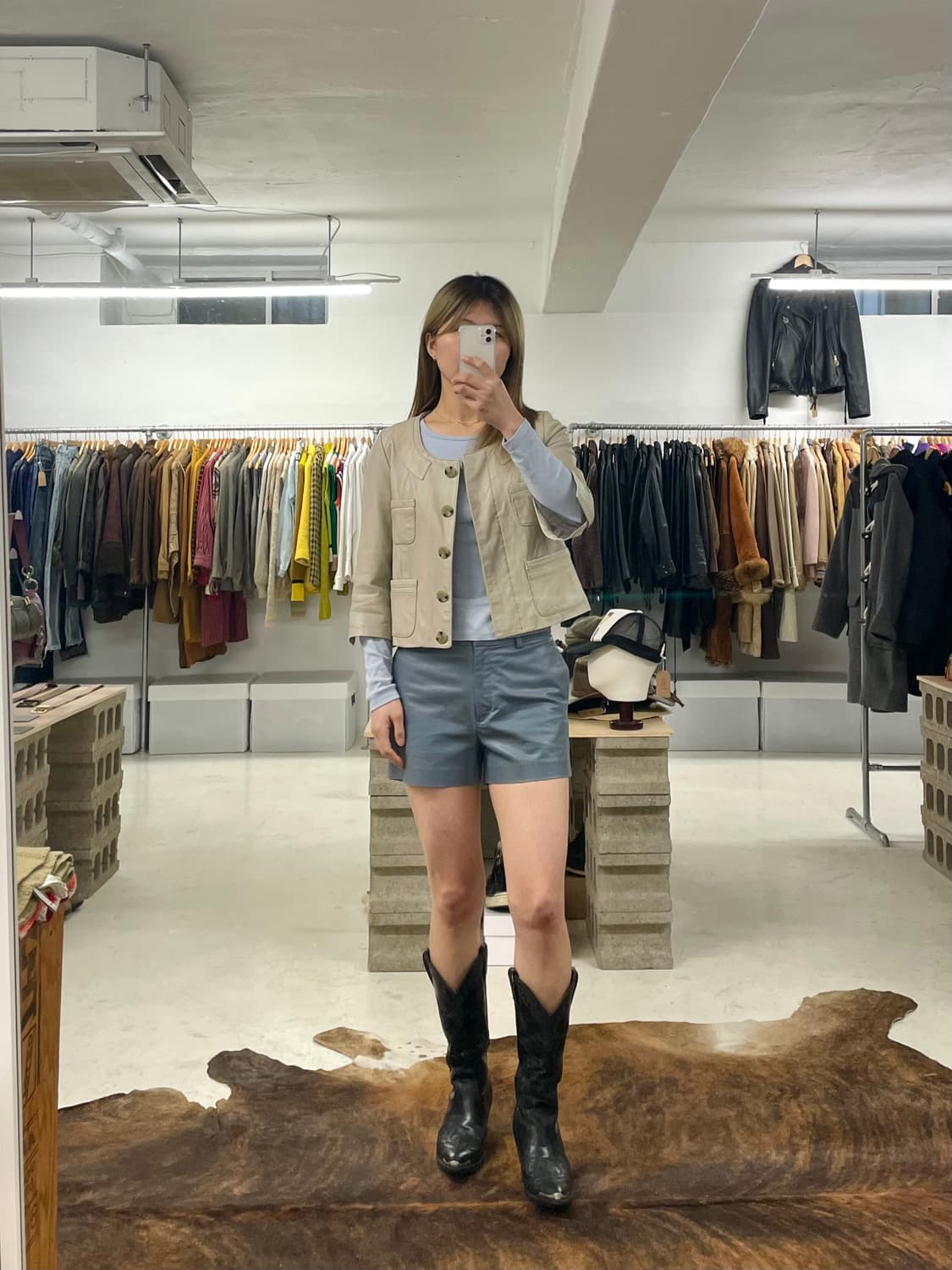 URBAN RESEARCH lamb skin bolero jacket  상품이미지1