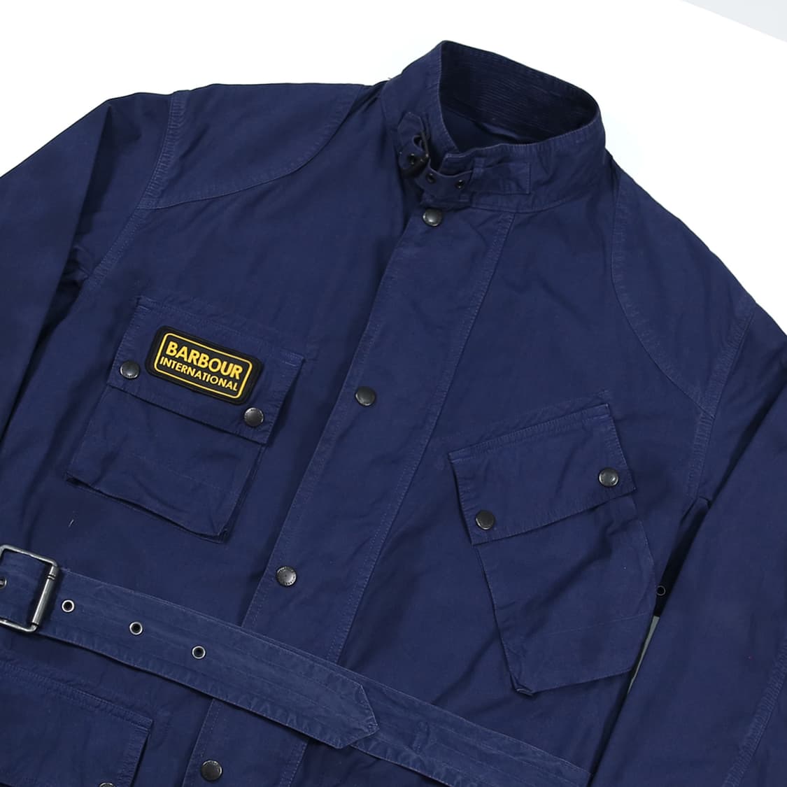 바버 인터네셔널 논왁스 코튼 벨티드 자켓 L(105-110) 가먼트다이 상품이미지3