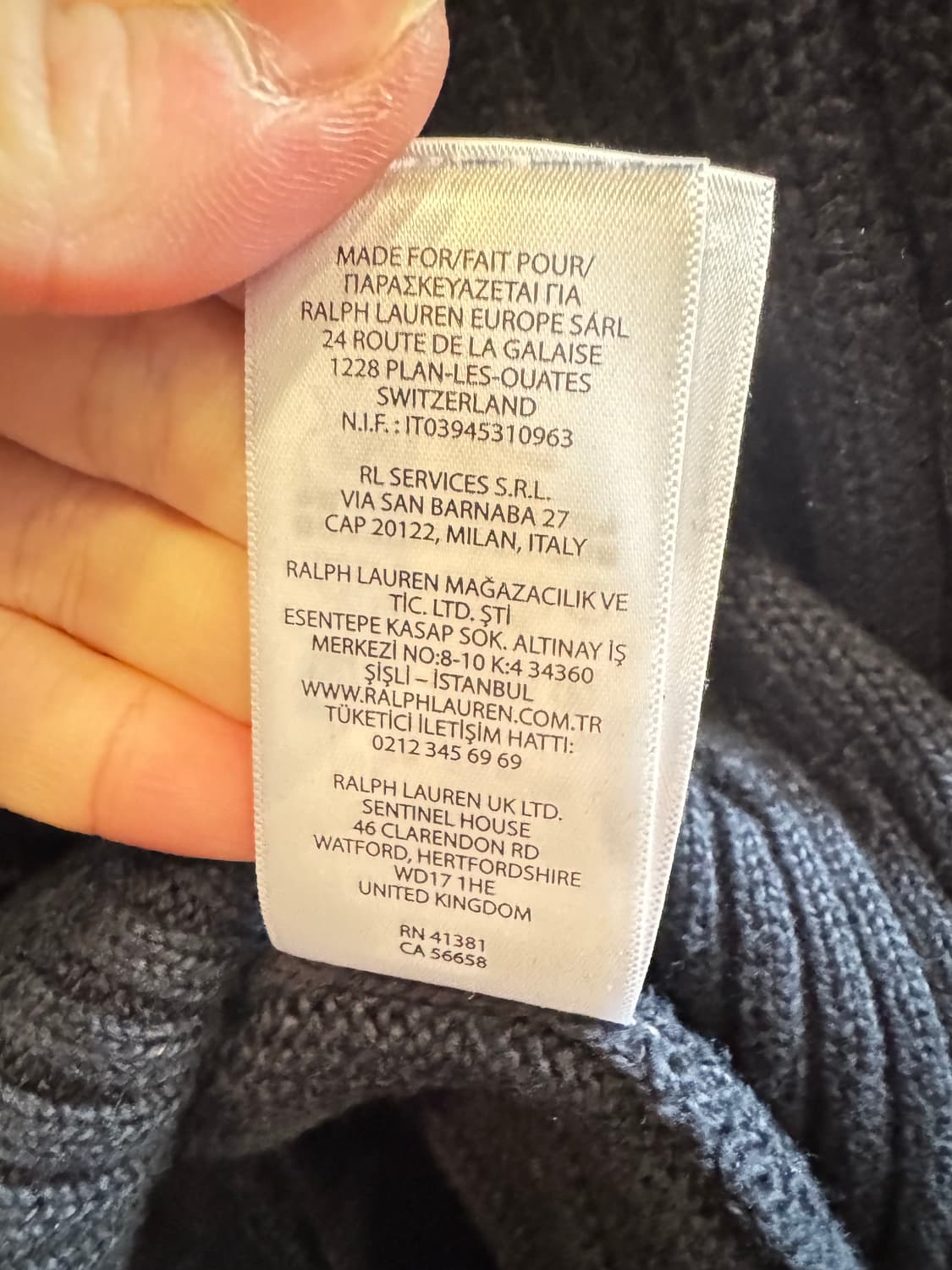 폴로 네이비 케이블 니트 상품이미지6