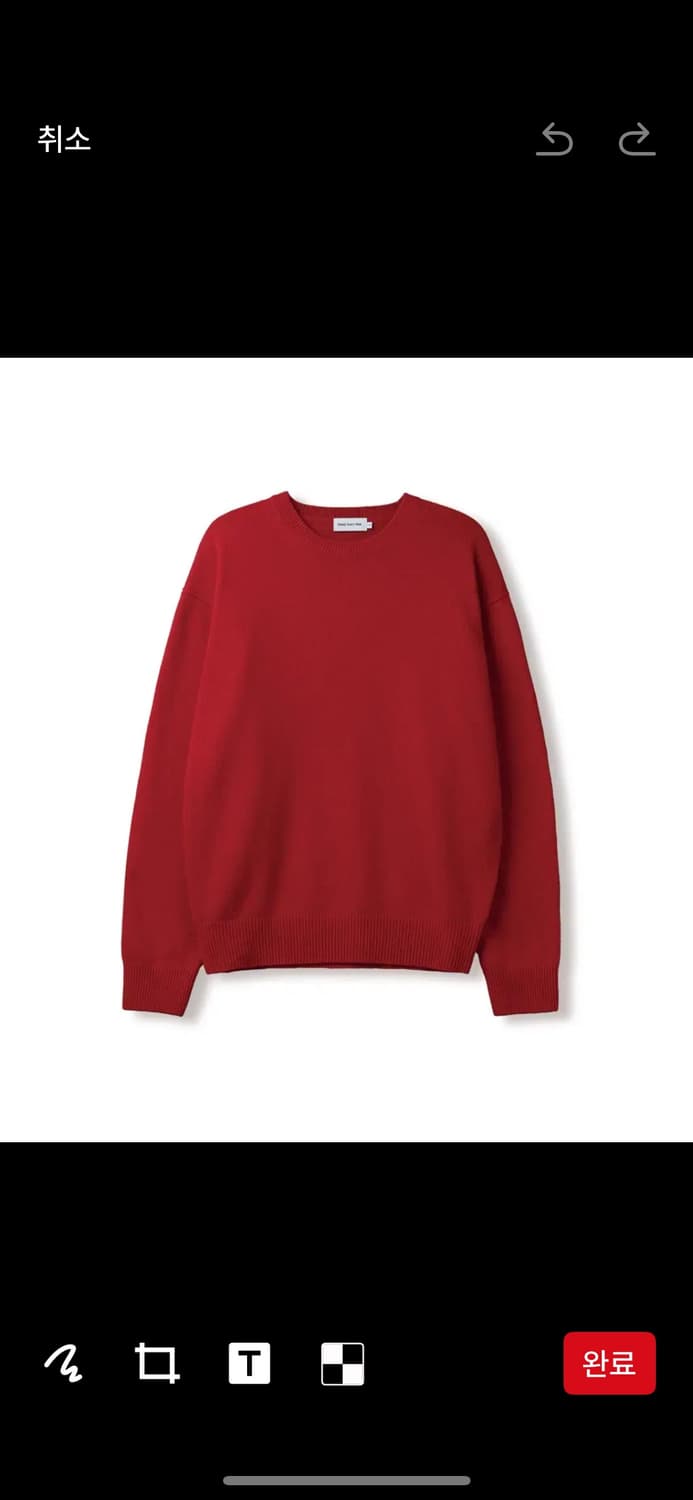 [4]스테디 에브리웨어 코지 울 캐시미어 니트 레드 상품이미지1