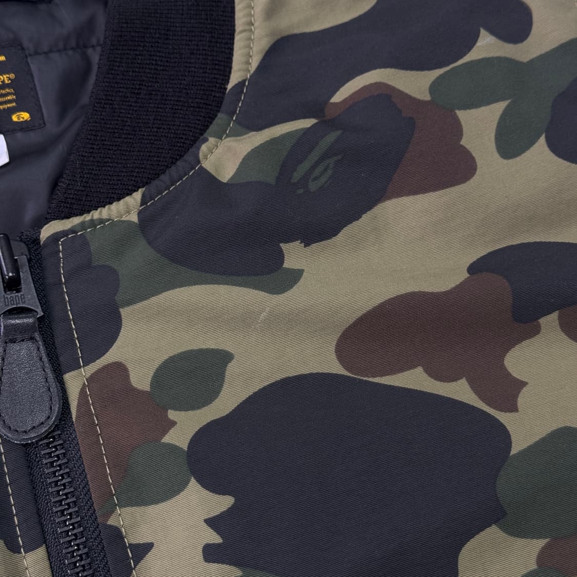 베이프 에이프 카모 ma-1 자켓 L 상품이미지10