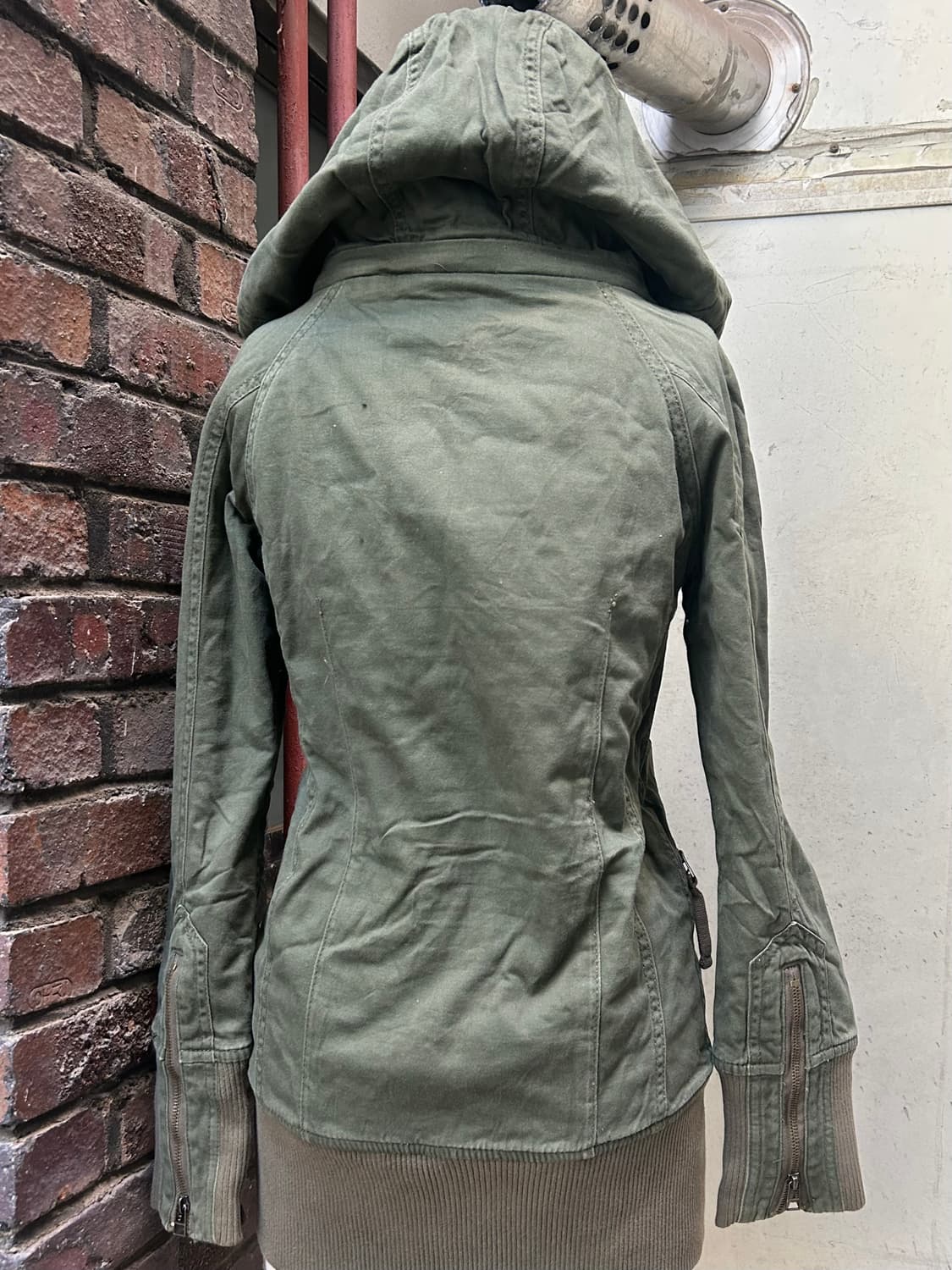 *rare design* 2000s jpn vtg 하이넥 카키 야상자켓 상품이미지3