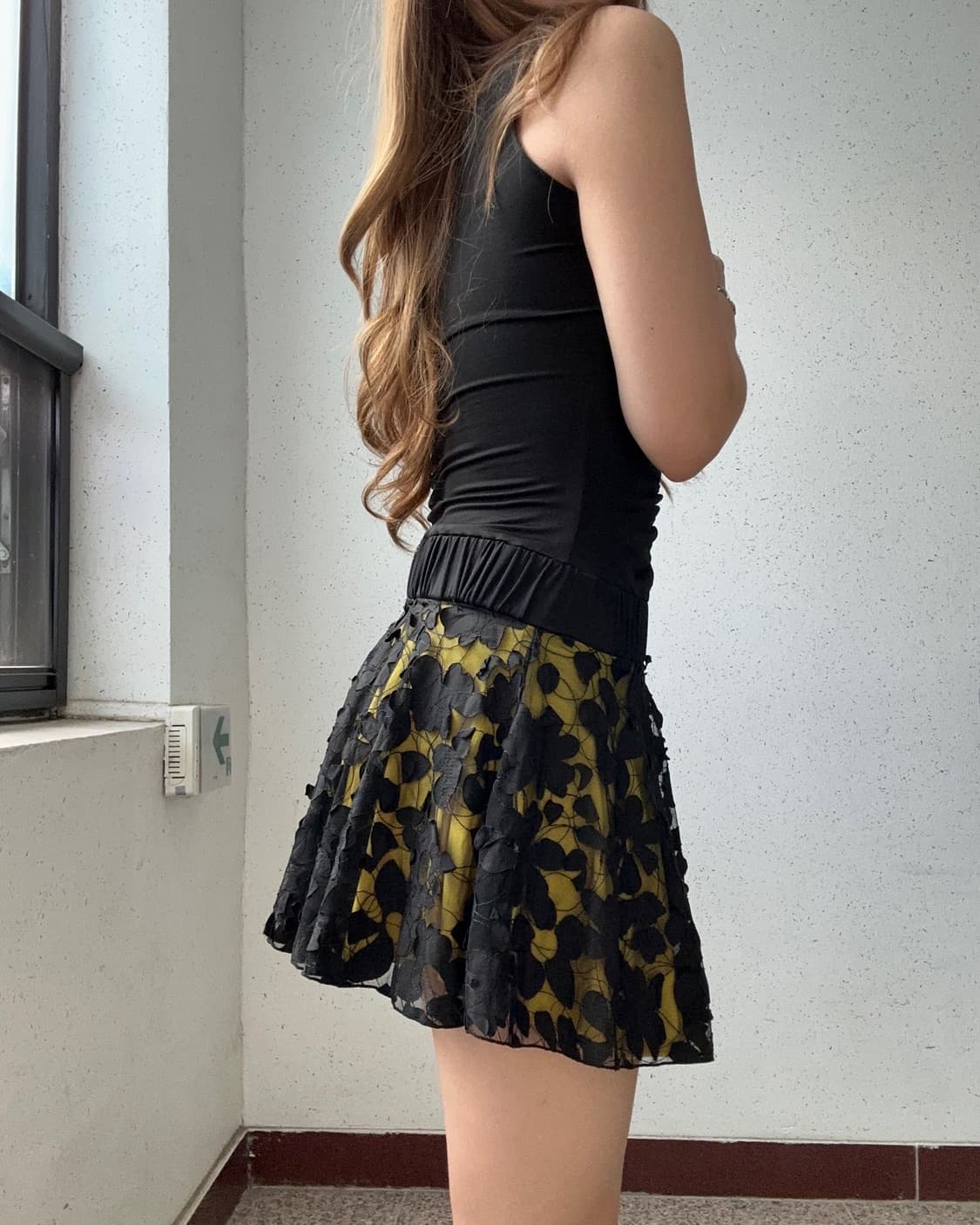 프랑스 플라워 레이스 셔링 미니 원피스  상품이미지8