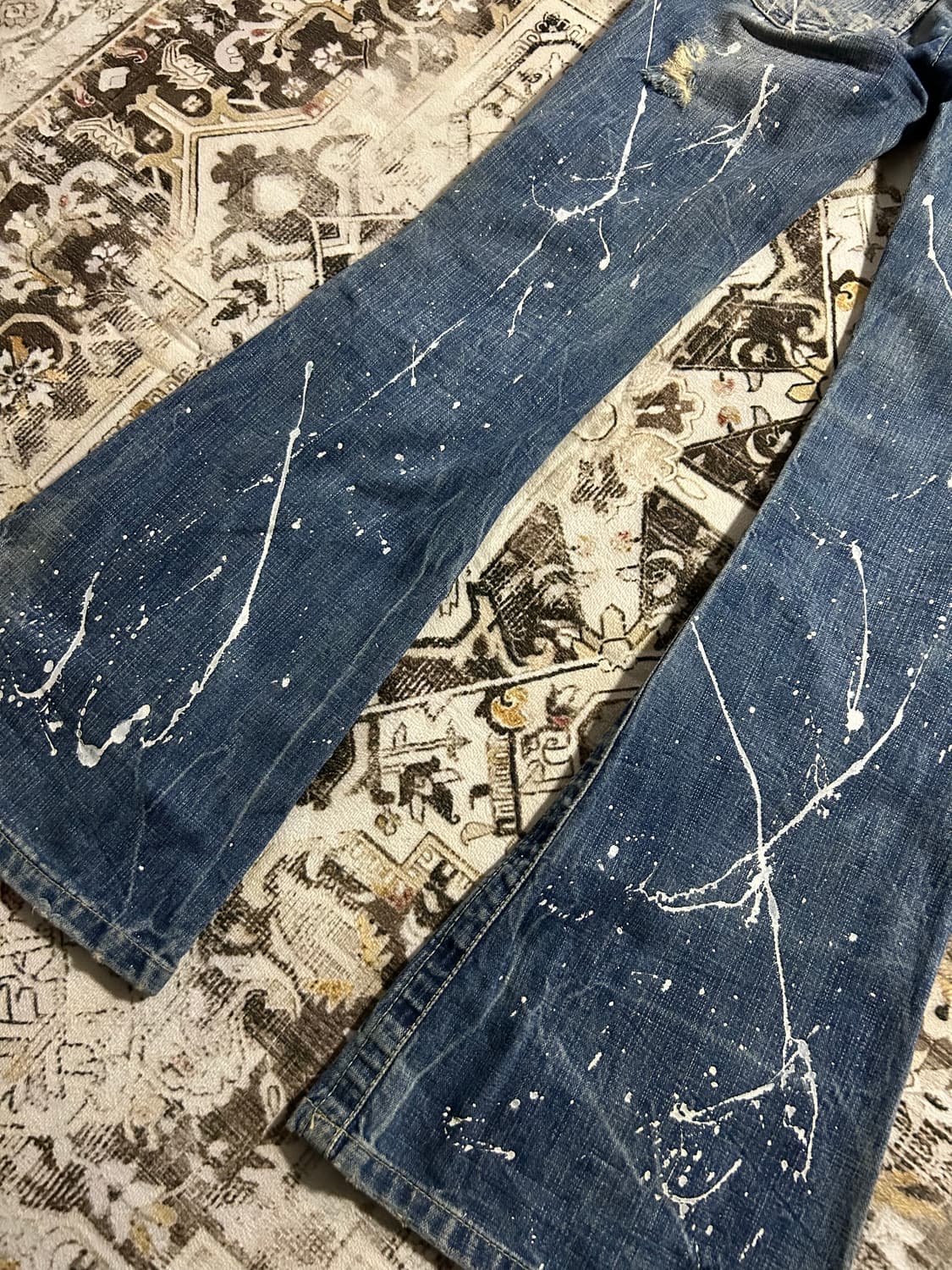 y2k grunge painted bootscut denim 상품이미지9