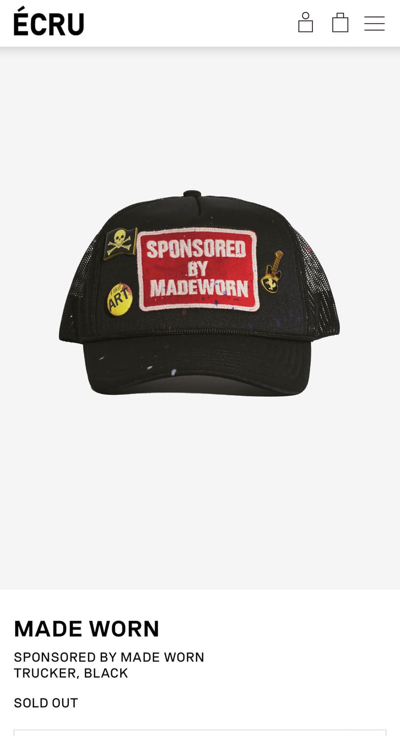 메이드원 made worn 트러커 캡 상품이미지1