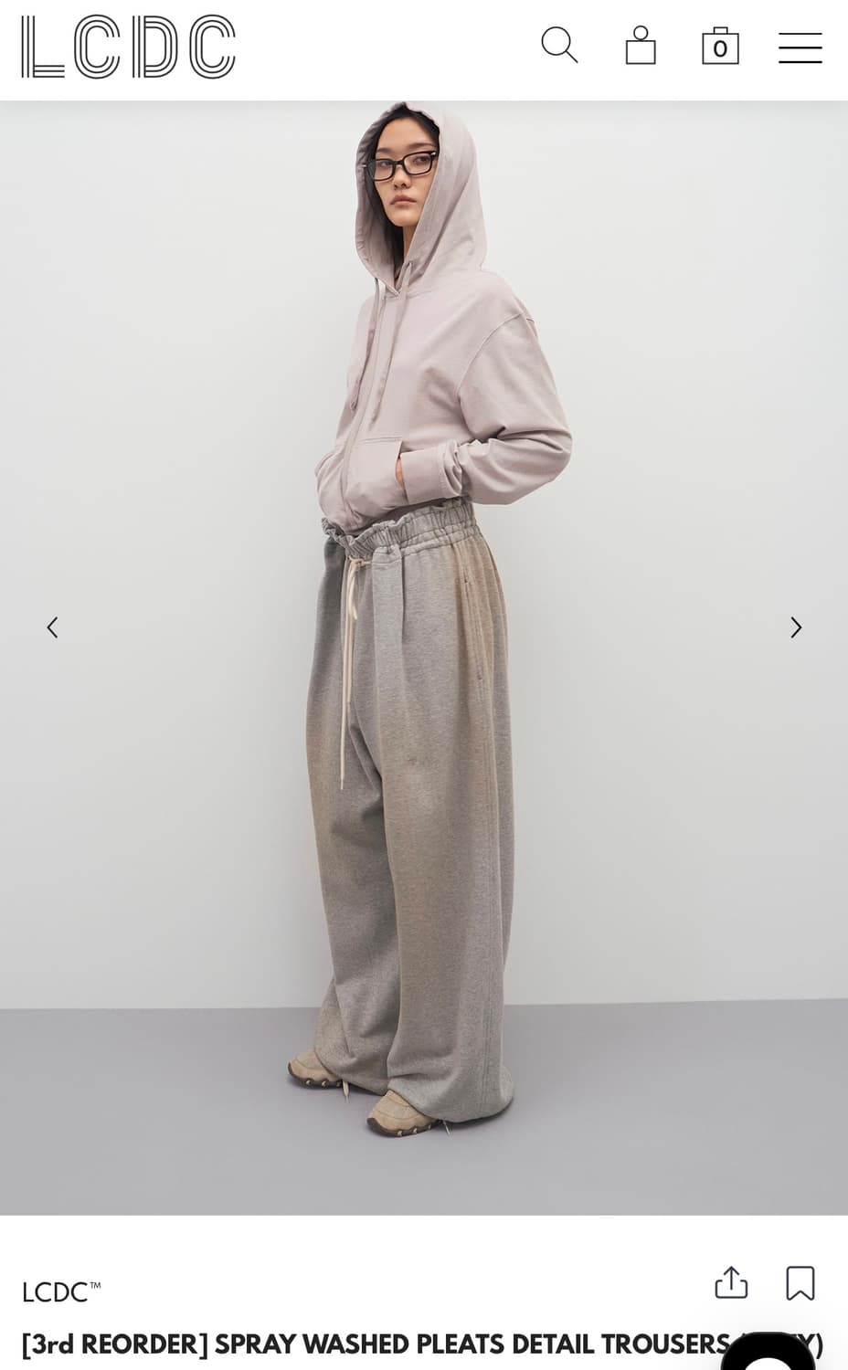 LCDC SPRAY WASHED PLEATS DETAIL TROUSERS 상품이미지2