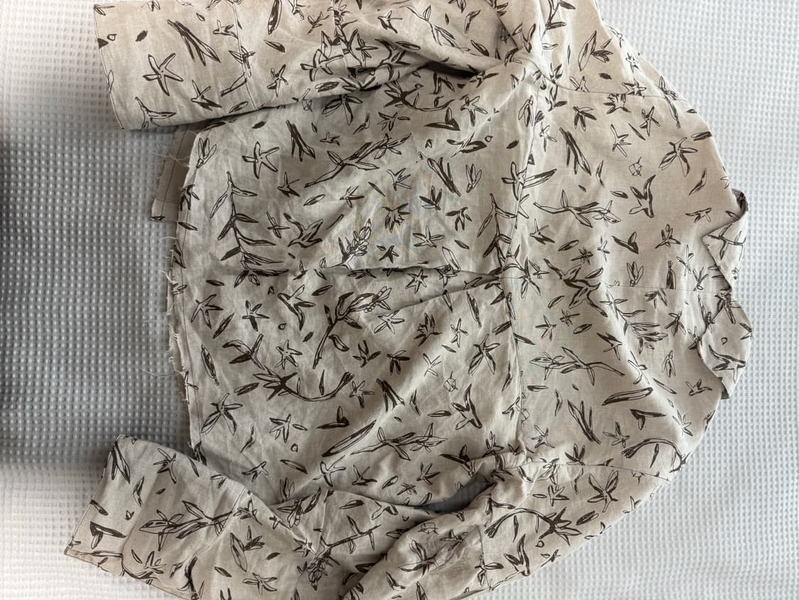 Tiscar espdas 핸드프린팅 린넨 셔츠 아티잔 상품이미지4