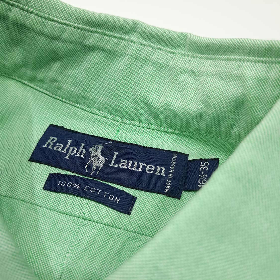 CL535 XL 폴로 90s 코튼 멀티포니 애플그린 셔츠 남방 상품이미지3