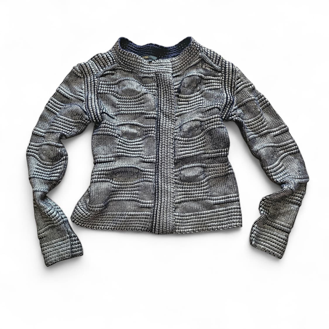 마쥬(Maje)  실버 집업 니트 카디건 상품이미지1