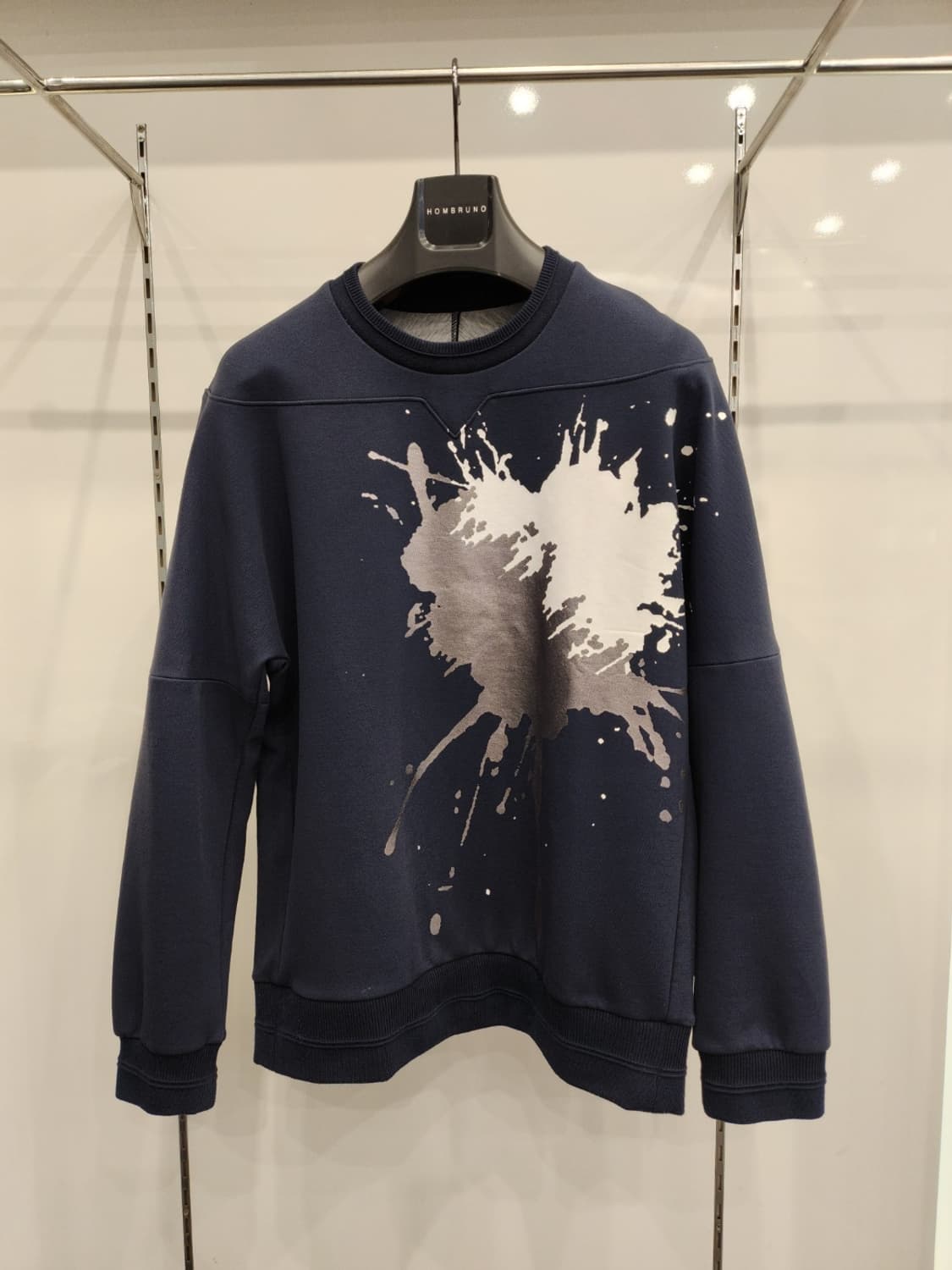 시스템옴므 네이비패턴 맨투맨95(최상급) 상품이미지1