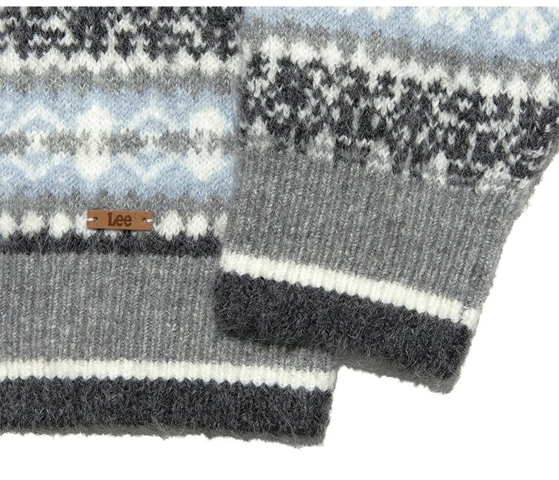 Lee 리 후드 노르딕 가디건 그레이 상품이미지6