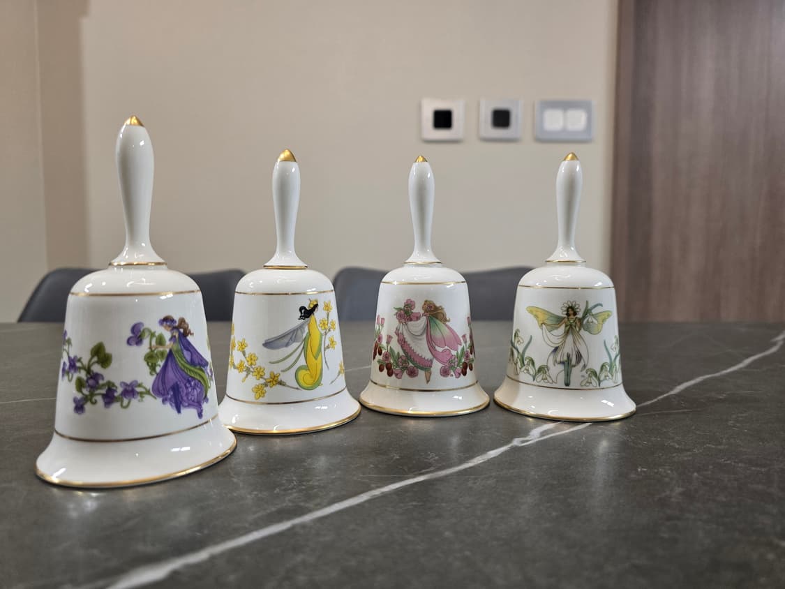 1979 Franklin Porcelain 플라워 도자기 벨 상품이미지9