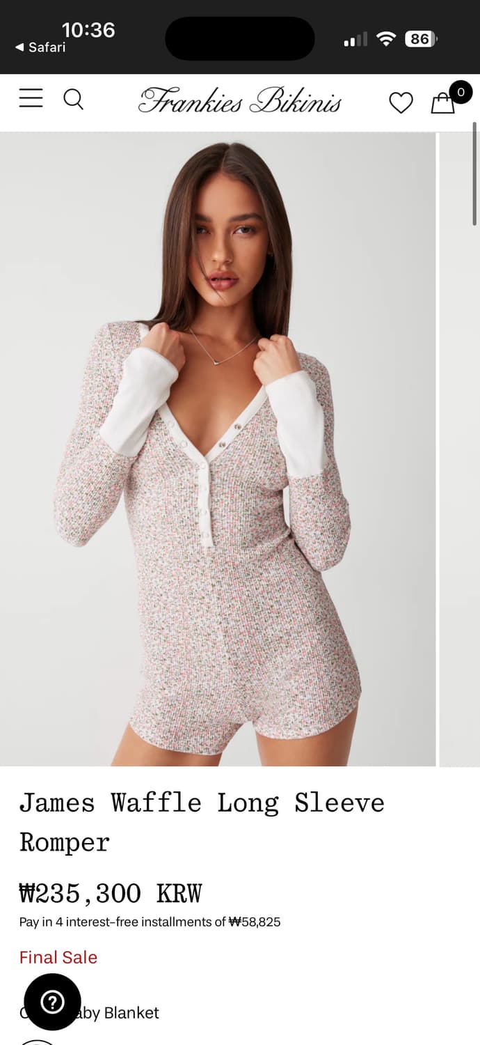 프랭키스 비키니스 (frankiesbikinis)제임스 와플 롬퍼 바디수 상품이미지3