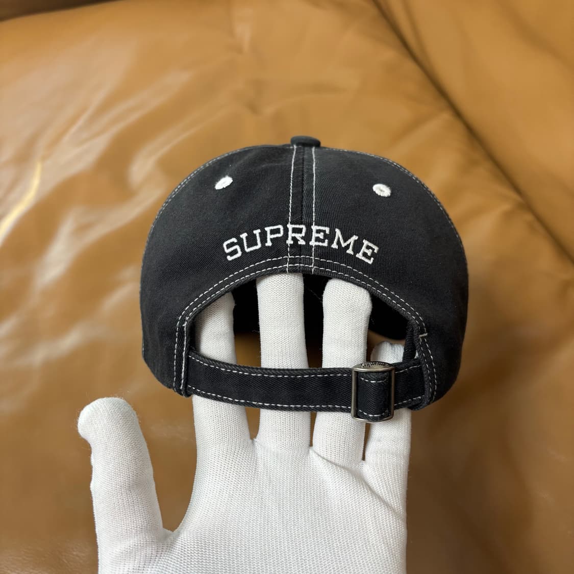 슈프림 6패널 볼캡 모자 23ss 바이저 스티치 블랙 상품이미지8