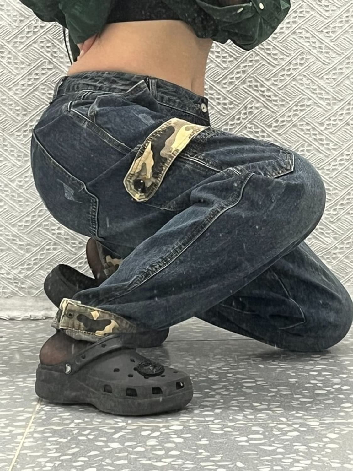 빈티지 카모 포인트 카고 데님 팬츠 36 C06468 상품이미지1