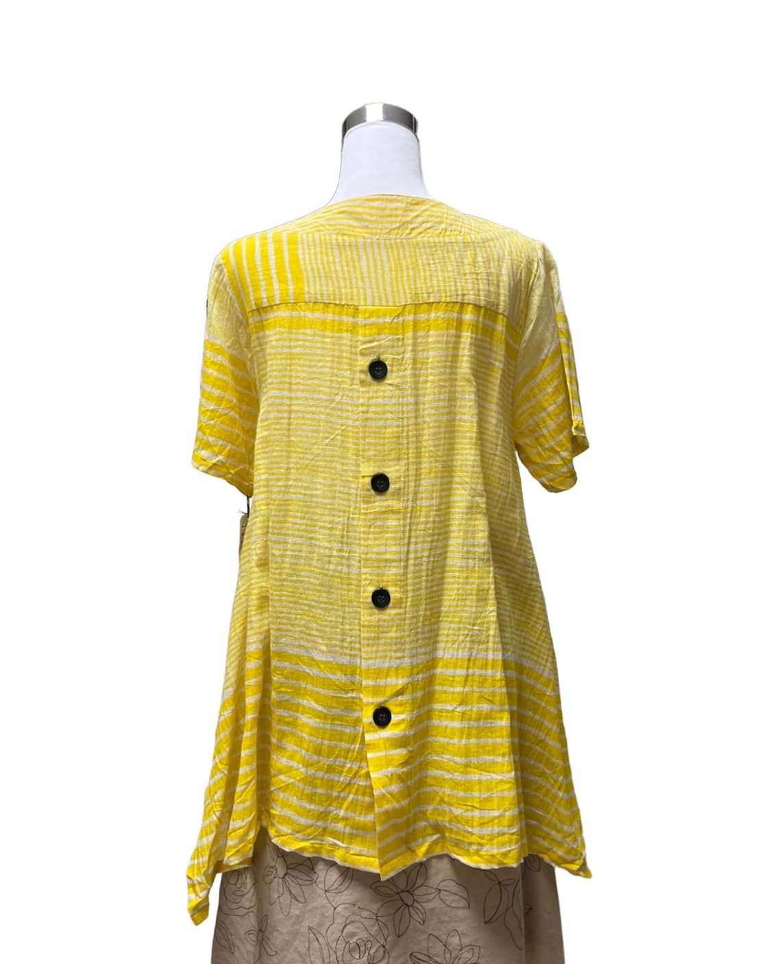 Yellow stripe back button top 상품이미지8